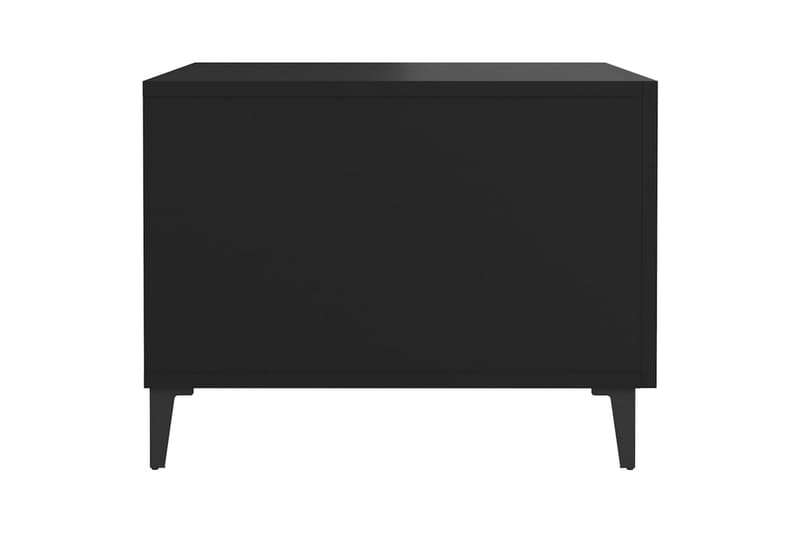 beBasic Salongbord med metallben svart 50x50x40 cm - Svart - Lampebord & sidebord - Brettbord og småbord
