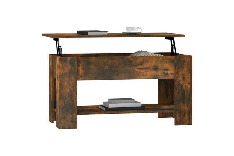 beBasic Salongbord røkt eik 101x49x52 cm konstruert tre - Brun - Møbler - Bord - Avlastningsbord - Lampebord & sidebord