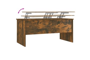 beBasic Salongbord røkt eik 102x50,5x46,5 cm konstruert tre - Brun - Møbler - Bord - Avlastningsbord - Lampebord & sidebord
