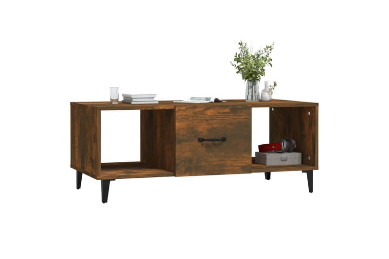 beBasic Salongbord røkt eik 102x50x40 cm konstruert tre - Brun - Møbler - Bord - Avlastningsbord - Lampebord & sidebord
