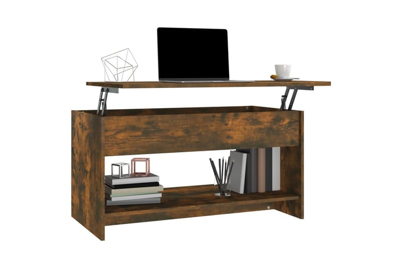 beBasic Salongbord røkt eik 102x50x52,5 cm konstruert tre - Brun - Møbler - Bord - Avlastningsbord - Lampebord & sidebord