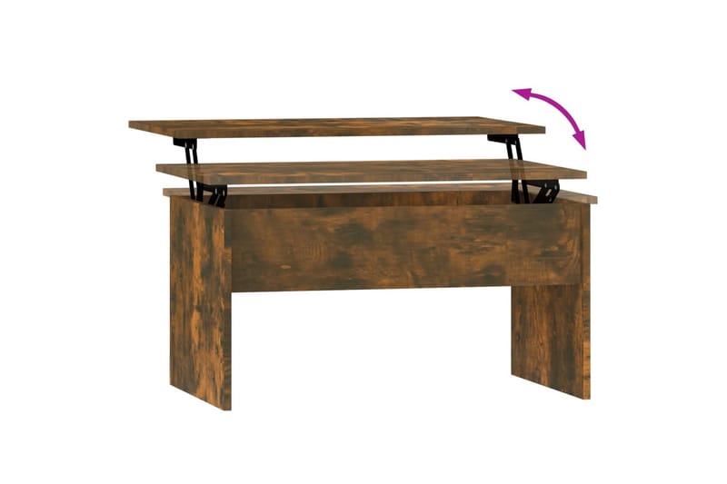 beBasic Salongbord røkt eik 80x50,5x41,5 cm konstruert tre - Brun - Møbler - Bord - Avlastningsbord - Lampebord & sidebord
