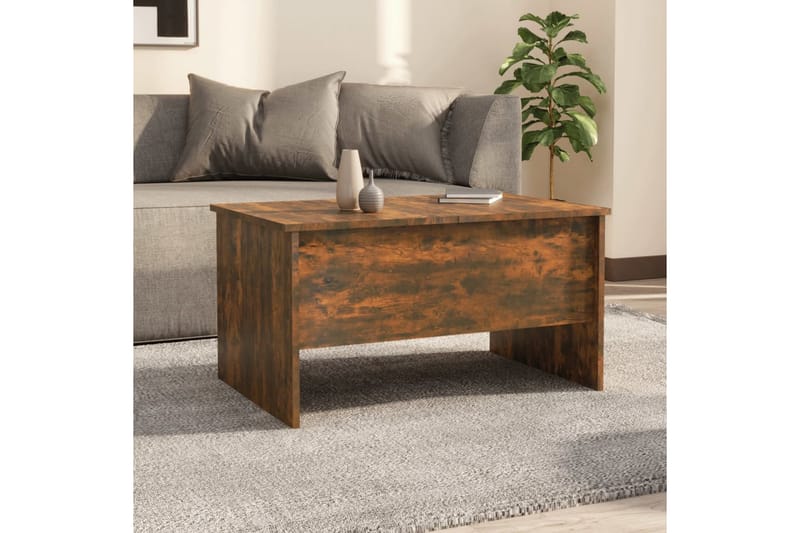 beBasic Salongbord røkt eik 80x50x42,5 cm konstruert tre - Brun - Møbler - Bord - Avlastningsbord - Lampebord & sidebord