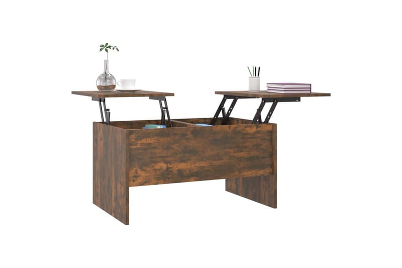 beBasic Salongbord røkt eik 80x50x42,5 cm konstruert tre - Brun - Møbler - Bord - Avlastningsbord - Lampebord & sidebord
