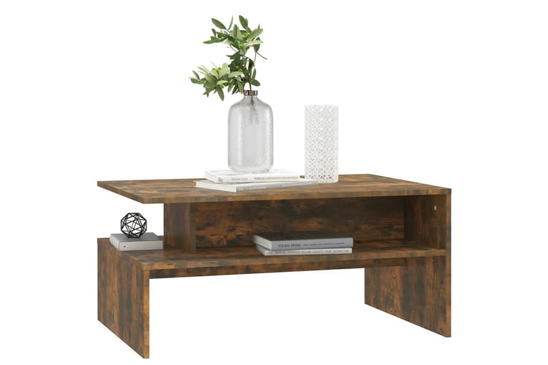 beBasic Salongbord røkt eik 90x60x42,5 cm konstruert tre - Brun - Møbler - Bord - Avlastningsbord - Lampebord & sidebord