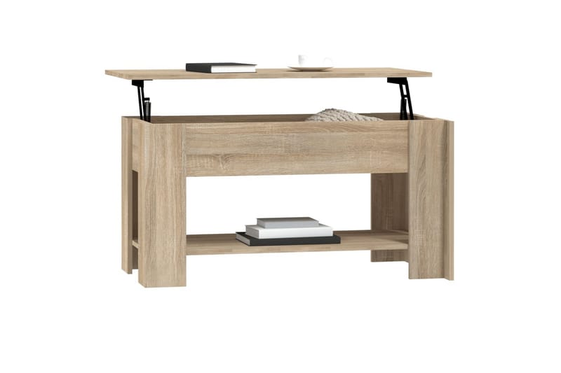 beBasic Salongbord sonoma eik 101x49x52 cm konstruert tre - Brun - Møbler - Bord - Avlastningsbord - Lampebord & sidebord