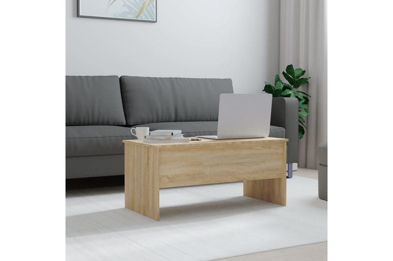 beBasic Salongbord sonoma eik 102x50,5x46,5 cm konstruert tre - Brun - Møbler - Bord - Avlastningsbord - Lampebord & sidebord