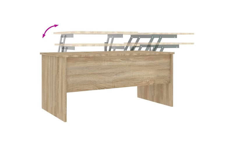 beBasic Salongbord sonoma eik 102x50,5x46,5 cm konstruert tre - Brun - Møbler - Bord - Avlastningsbord - Lampebord & sidebord