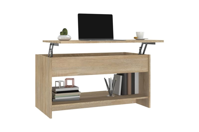 beBasic Salongbord sonoma eik 102x50x52,5 cm konstruert tre - Brun - Møbler - Bord - Avlastningsbord - Lampebord & sidebord