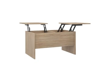 beBasic Salongbord sonoma eik 80x50x42,5 cm konstruert tre - Brun - Møbler - Bord - Avlastningsbord - Lampebord & sidebord