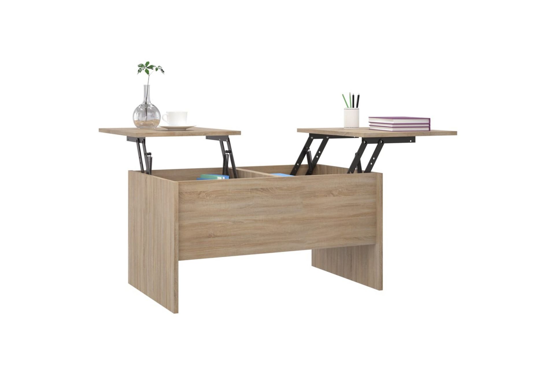 beBasic Salongbord sonoma eik 80x50x42,5 cm konstruert tre - Brun - Møbler - Bord - Avlastningsbord - Lampebord & sidebord