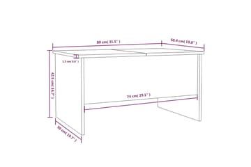 beBasic Salongbord sonoma eik 80x50x42,5 cm konstruert tre - Brun - Møbler - Bord - Avlastningsbord - Lampebord & sidebord