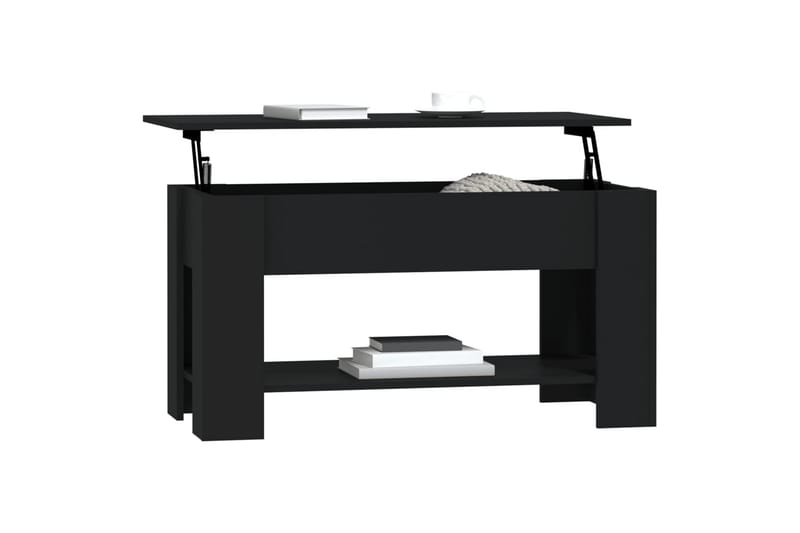 beBasic Salongbord svart 101x49x52 cm konstruert tre - Svart - Lampebord & sidebord - Brettbord og småbord