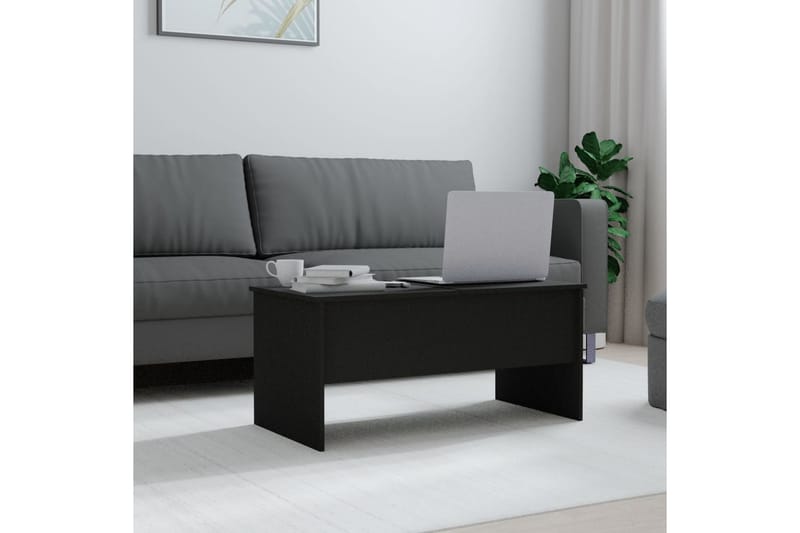 beBasic Salongbord svart 102x50,5x46,5 cm konstruert tre - Svart - Møbler - Bord - Avlastningsbord - Lampebord & sidebord