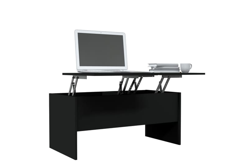 beBasic Salongbord svart 102x50,5x46,5 cm konstruert tre - Svart - Møbler - Bord - Avlastningsbord - Lampebord & sidebord
