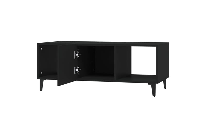 beBasic Salongbord svart 102x50x40 cm konstruert tre - Svart - Møbler - Bord - Avlastningsbord - Lampebord & sidebord