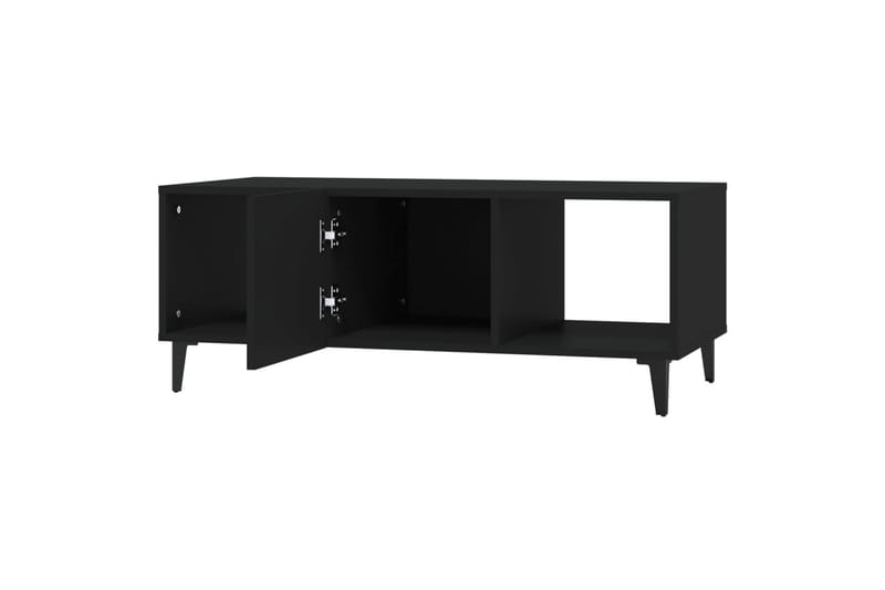beBasic Salongbord svart 102x50x40 cm konstruert tre - Svart - Lampebord & sidebord - Brettbord og småbord
