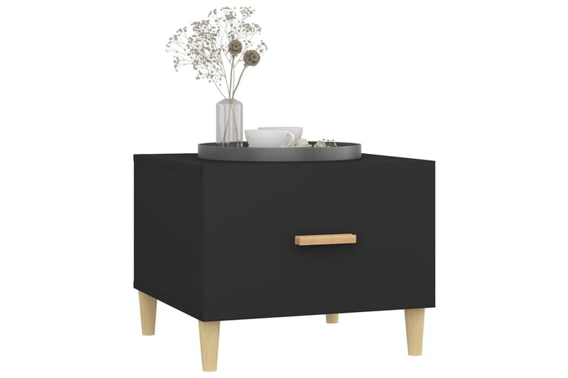 beBasic Salongbord svart 50x50x40 cm konstruert tre - Svart - Møbler - Bord - Avlastningsbord - Lampebord & sidebord
