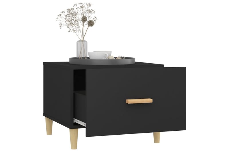 beBasic Salongbord svart 50x50x40 cm konstruert tre - Svart - Møbler - Bord - Avlastningsbord - Lampebord & sidebord