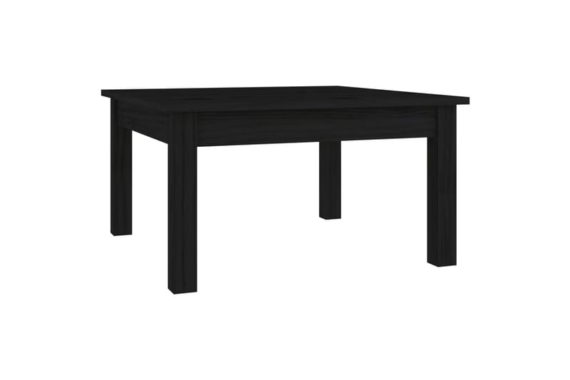 beBasic Salongbord svart 55x55x30 cm heltre furu - Svart - Møbler - Bord - Avlastningsbord - Lampebord & sidebord