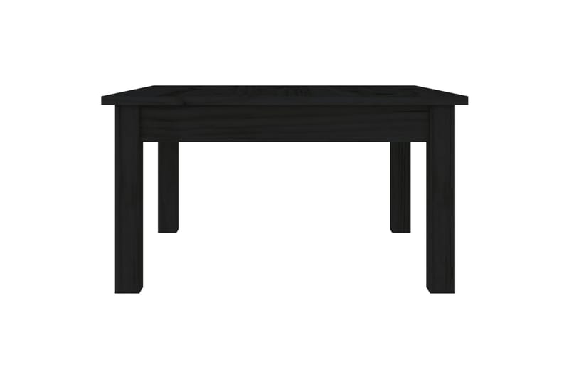 beBasic Salongbord svart 55x55x30 cm heltre furu - Svart - Møbler - Bord - Avlastningsbord - Lampebord & sidebord
