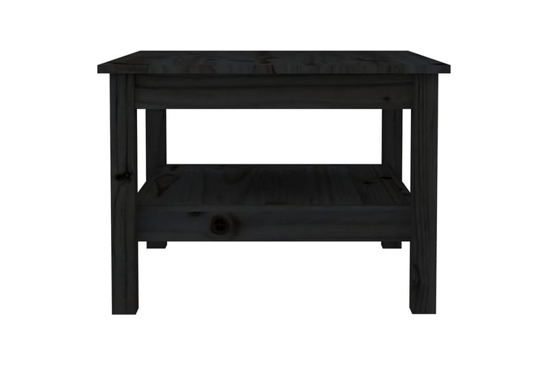 beBasic Salongbord svart 55x55x40 cm heltre furu - Svart - Lampebord & sidebord - Brettbord og småbord