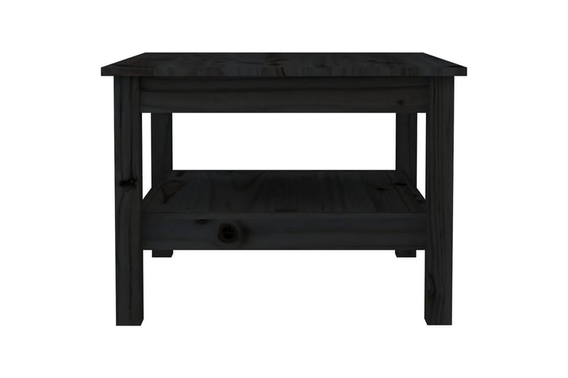 beBasic Salongbord svart 55x55x40 cm heltre furu - Svart - Møbler - Bord - Avlastningsbord - Lampebord & sidebord
