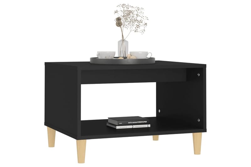 beBasic Salongbord svart 60x40x50 cm konstruert tre - Svart - Lampebord & sidebord - Brettbord og småbord