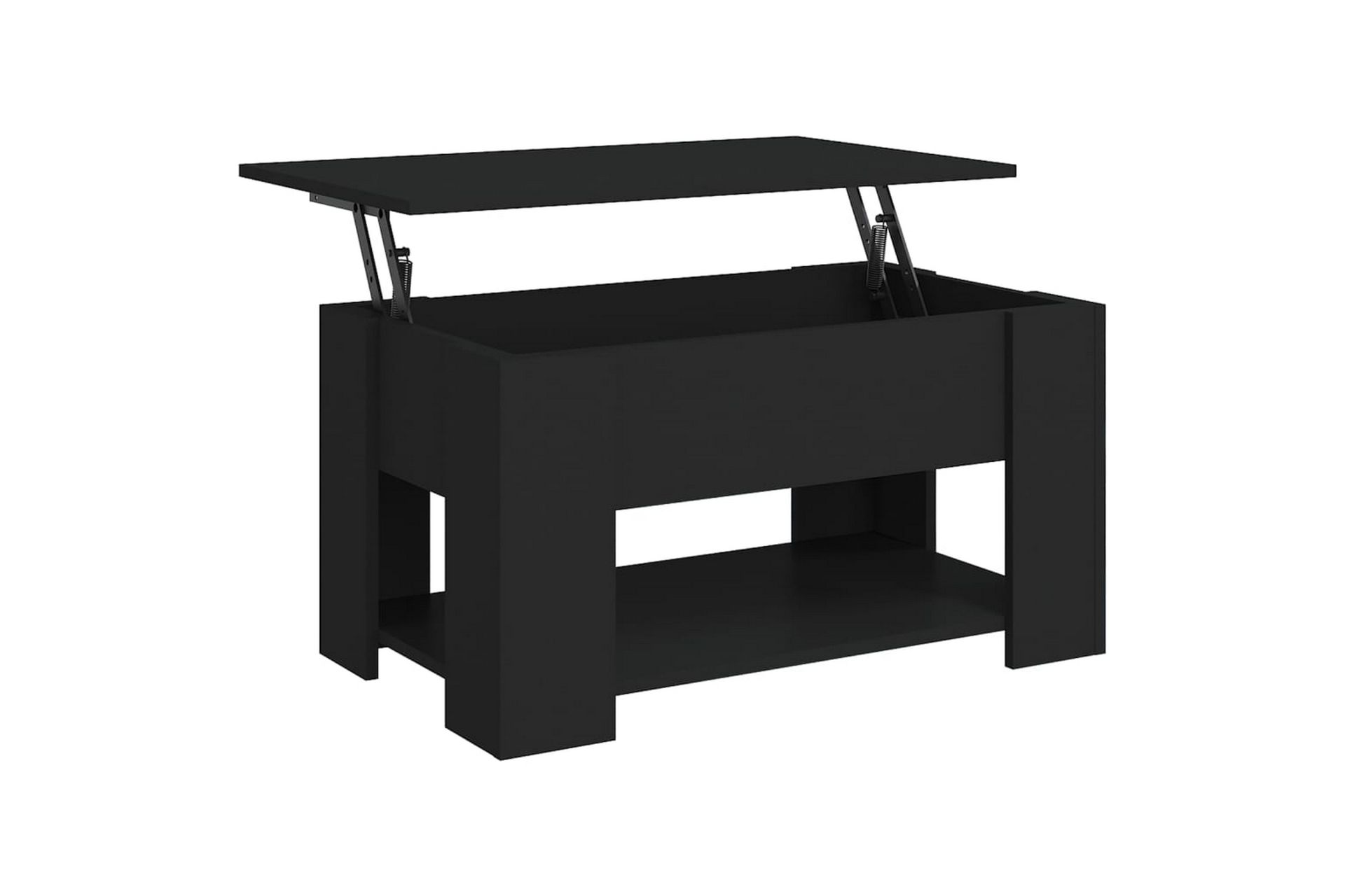 beBasic Salongbord svart 79x49x41 cm konstruert tre - Svart - Møbler - Bord - Avlastningsbord - Lampebord & sidebord