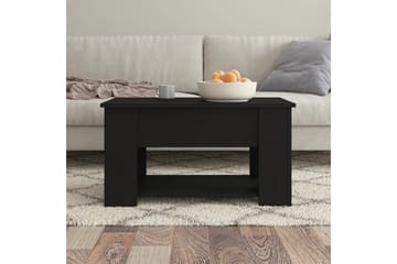beBasic Salongbord svart 79x49x41 cm konstruert tre - Svart - Møbler - Bord - Avlastningsbord - Lampebord & sidebord