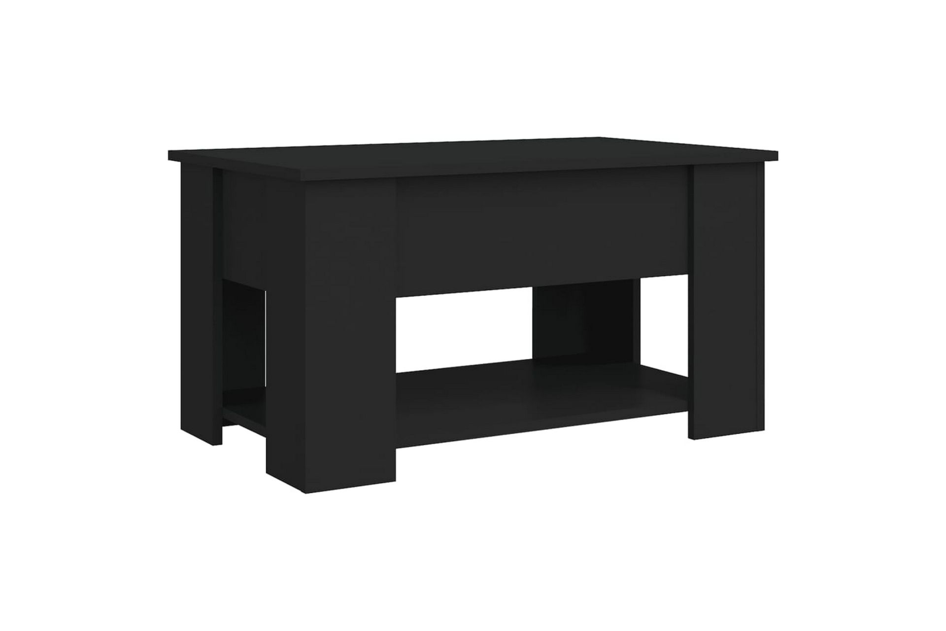 beBasic Salongbord svart 79x49x41 cm konstruert tre - Svart - Møbler - Bord - Avlastningsbord - Lampebord & sidebord