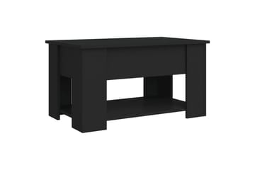 beBasic Salongbord svart 79x49x41 cm konstruert tre - Svart - Møbler - Bord - Avlastningsbord - Lampebord & sidebord