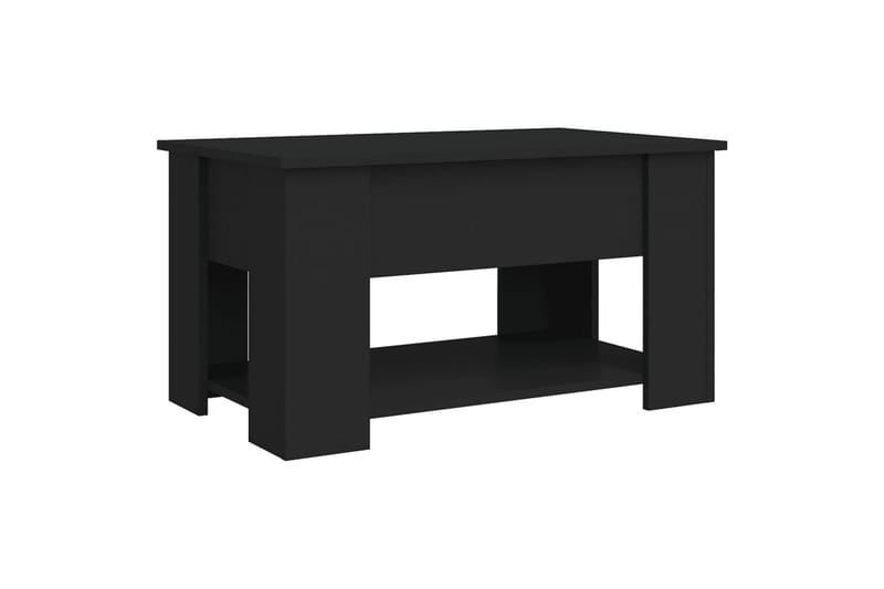 beBasic Salongbord svart 79x49x41 cm konstruert tre - Svart - Møbler - Bord - Avlastningsbord - Lampebord & sidebord