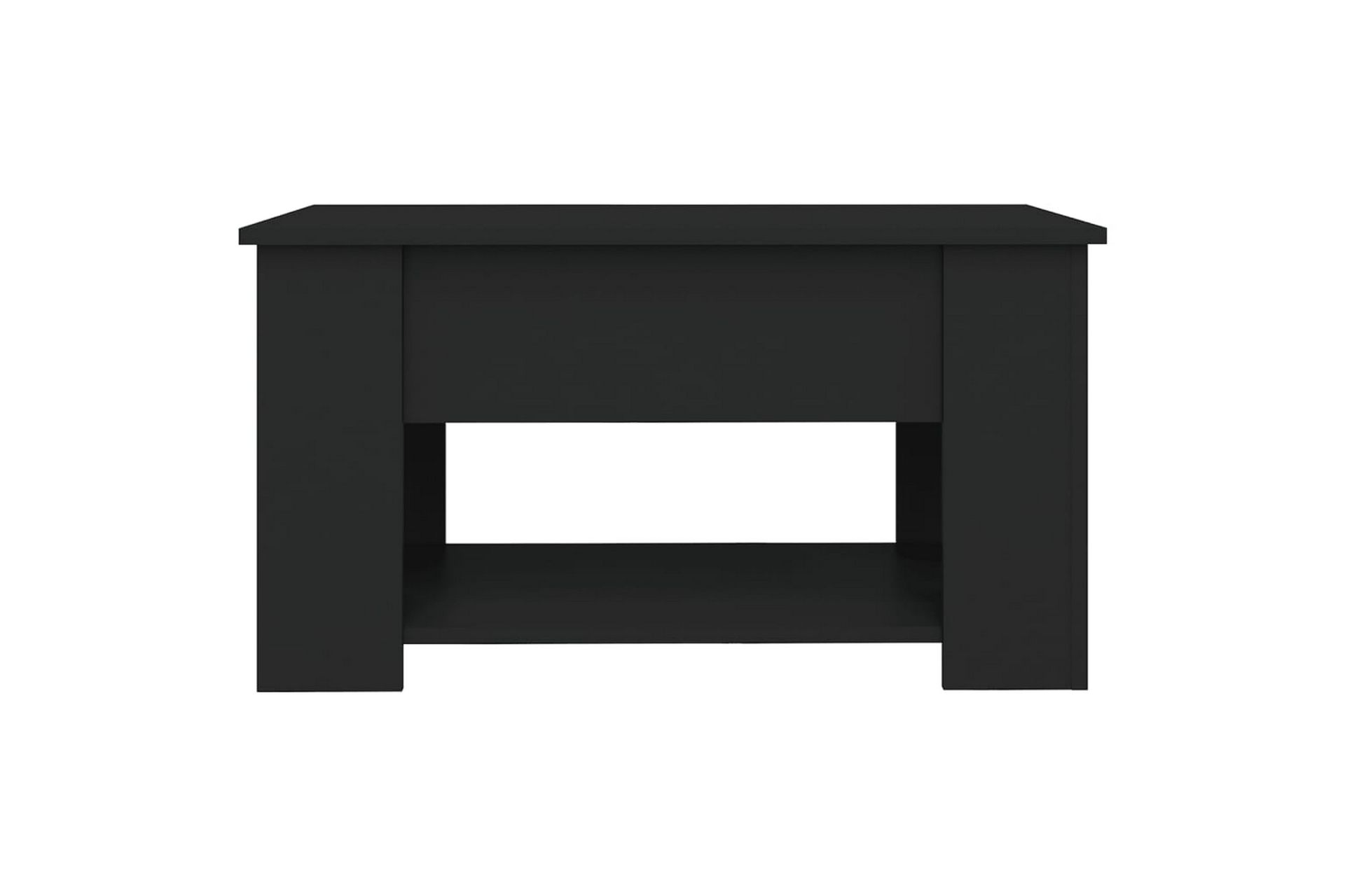beBasic Salongbord svart 79x49x41 cm konstruert tre - Svart - Møbler - Bord - Avlastningsbord - Lampebord & sidebord