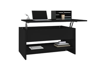 beBasic Salongbord svart 80x50x40 cm konstruert tre - Svart - Møbler - Bord - Avlastningsbord - Lampebord & sidebord