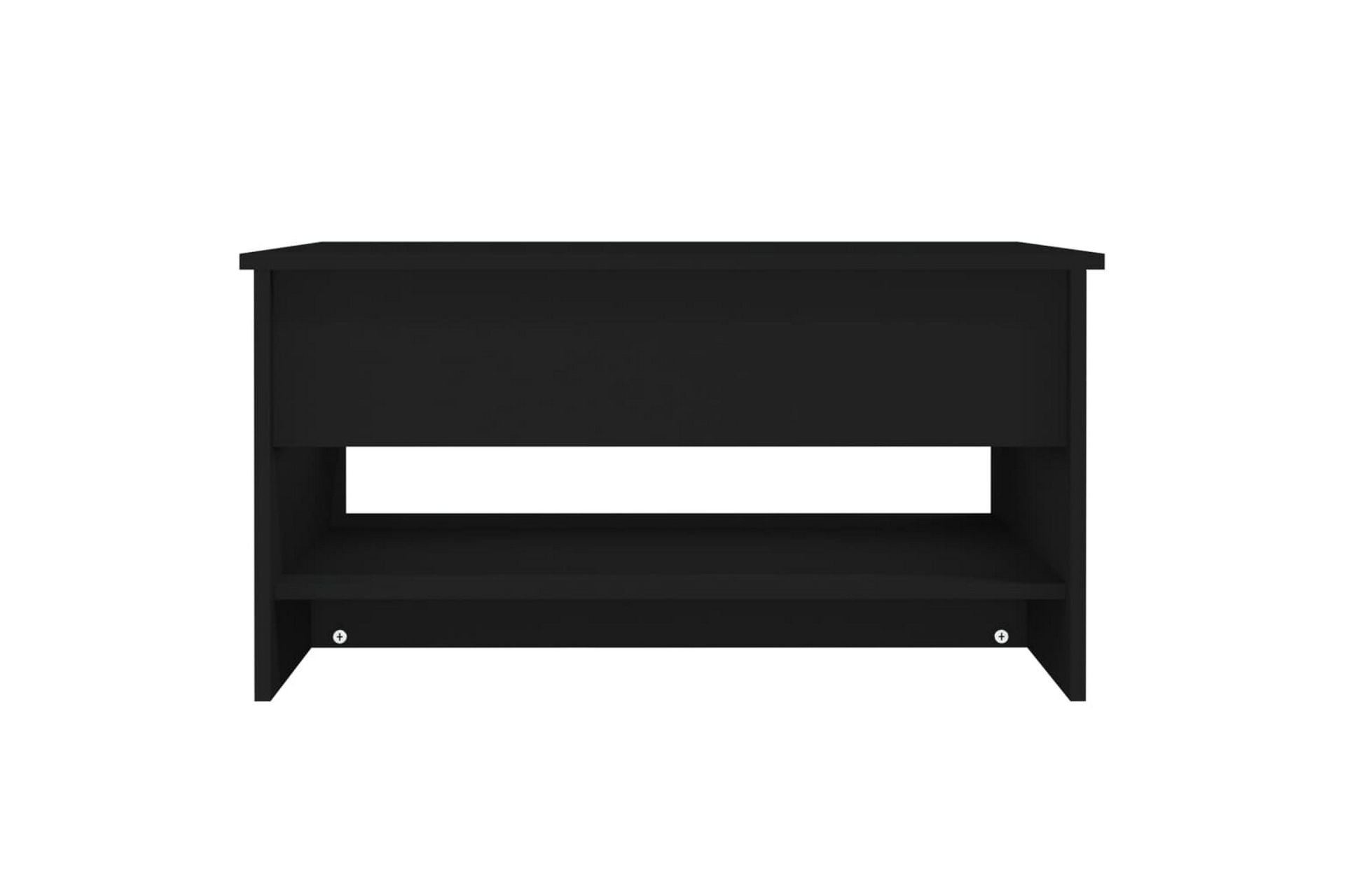 beBasic Salongbord svart 80x50x40 cm konstruert tre - Svart - Møbler - Bord - Avlastningsbord - Lampebord & sidebord