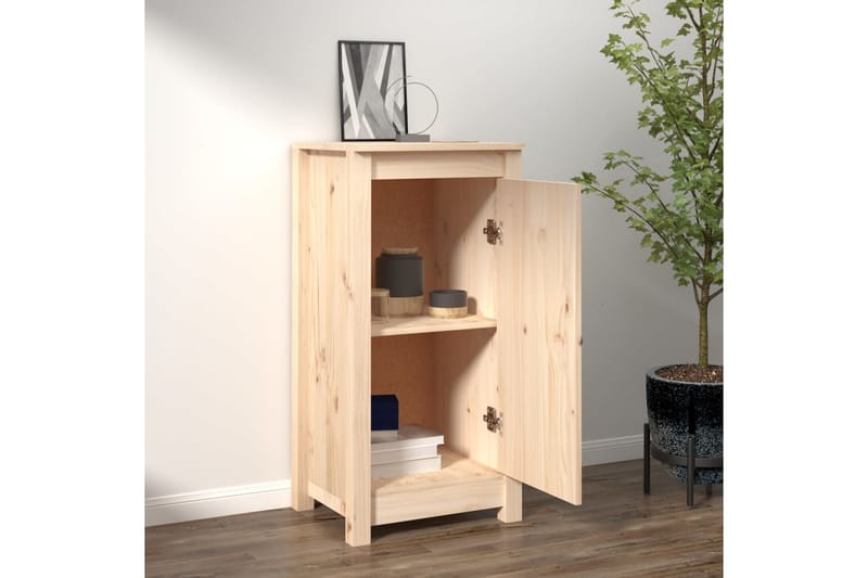 beBasic Skjenk 40x35x80 cm heltre furu - Brun - Møbler - Bord - Avlastningsbord - Lampebord & sidebord
