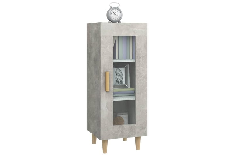 beBasic Skjenk betonggrå 34,5x34x90 cm konstruert tre - GrÃ¥ - Møbler - Bord - Avlastningsbord - Lampebord & sidebord