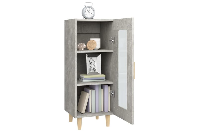 beBasic Skjenk betonggrå 34,5x34x90 cm konstruert tre - GrÃ¥ - Møbler - Bord - Avlastningsbord - Lampebord & sidebord