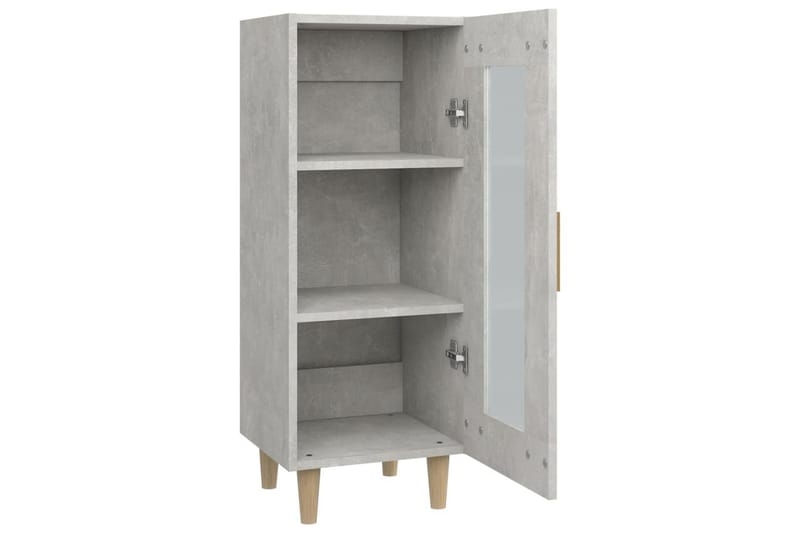 beBasic Skjenk betonggrå 34,5x34x90 cm konstruert tre - GrÃ¥ - Møbler - Bord - Avlastningsbord - Lampebord & sidebord