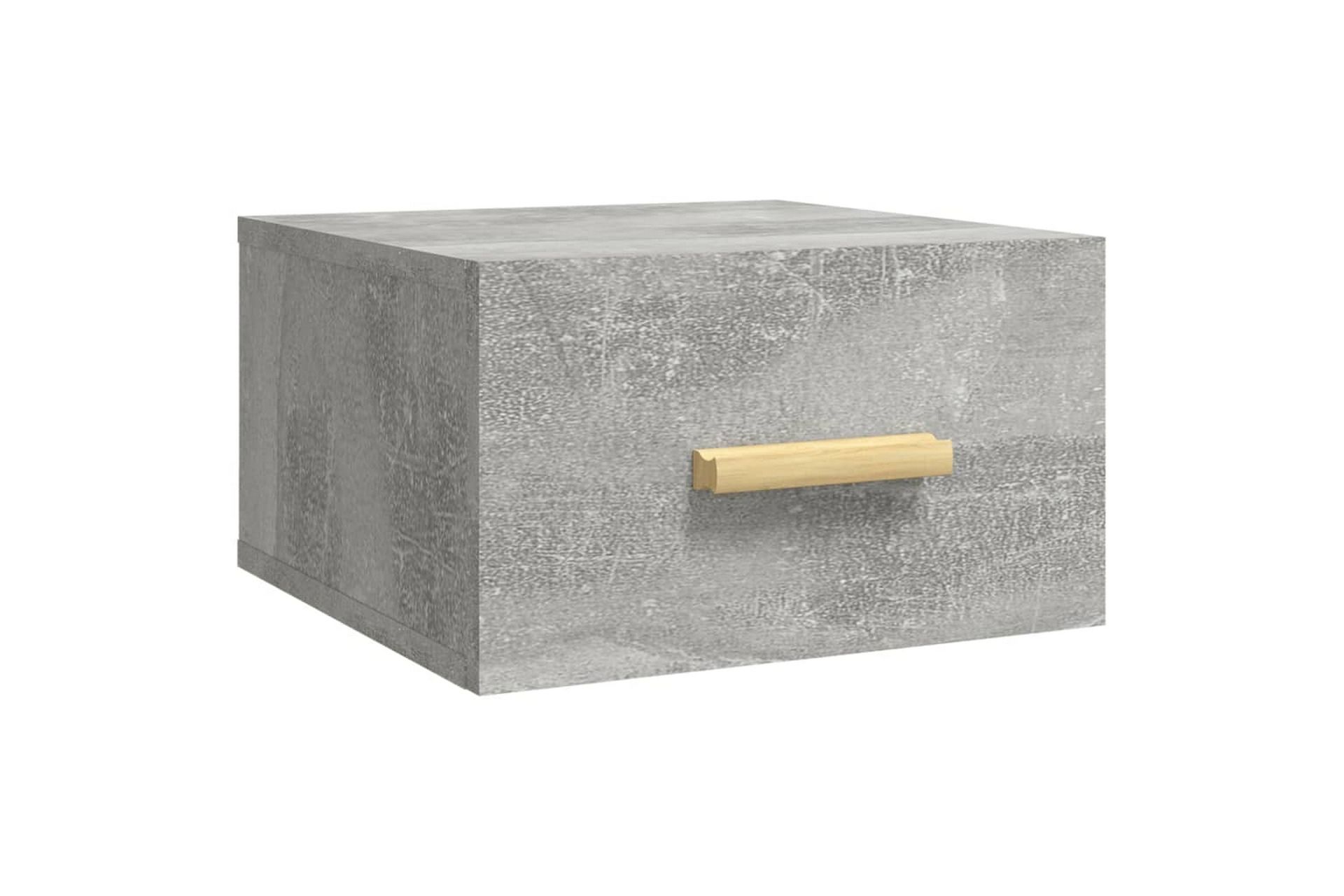 beBasic Veggmontert nattbord 2 stk betonggrå 35x35x20 cm - GrÃ¥ - Møbler - Bord - Avlastningsbord - Sengebord & nattbord