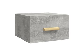 beBasic Veggmontert nattbord 2 stk betonggrå 35x35x20 cm - GrÃ¥ - Møbler - Bord - Avlastningsbord - Sengebord & nattbord