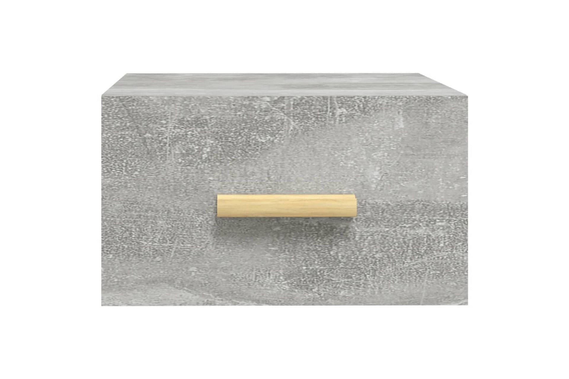 beBasic Veggmontert nattbord 2 stk betonggrå 35x35x20 cm - GrÃ¥ - Møbler - Bord - Avlastningsbord - Sengebord & nattbord