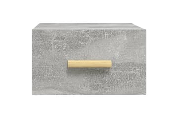 beBasic Veggmontert nattbord 2 stk betonggrå 35x35x20 cm - GrÃ¥ - Møbler - Bord - Avlastningsbord - Sengebord & nattbord