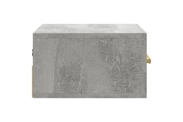 beBasic Veggmontert nattbord 2 stk betonggrå 35x35x20 cm - GrÃ¥ - Møbler - Bord - Avlastningsbord - Sengebord & nattbord