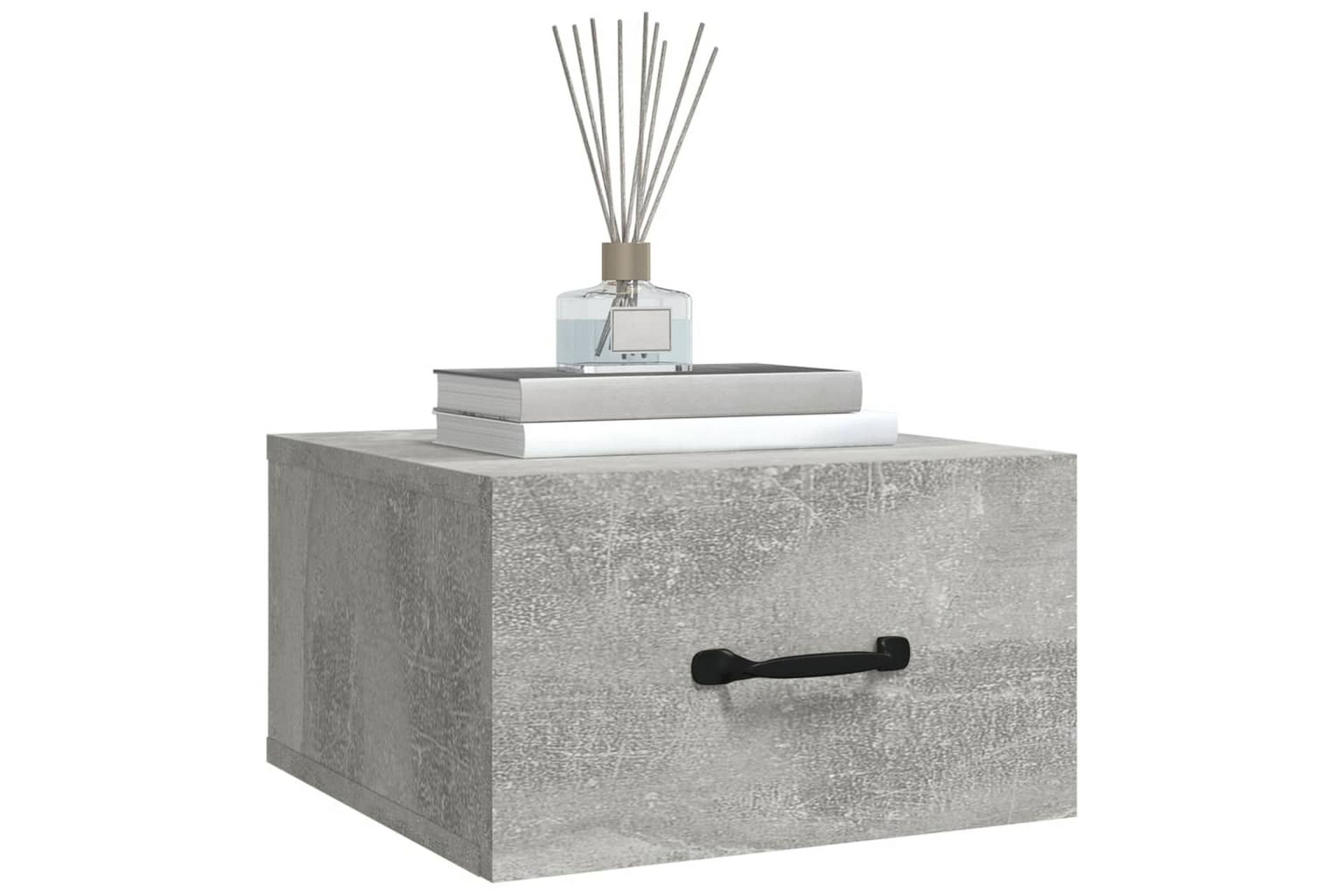 beBasic Veggmontert nattbord 2 stk betonggrå 35x35x20 cm - GrÃ¥ - Møbler - Bord - Avlastningsbord - Sengebord & nattbord