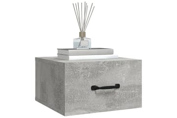 beBasic Veggmontert nattbord 2 stk betonggrå 35x35x20 cm - GrÃ¥ - Møbler - Bord - Avlastningsbord - Sengebord & nattbord