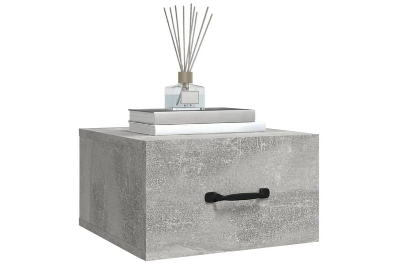 beBasic Veggmontert nattbord 2 stk betonggrå 35x35x20 cm - GrÃ¥ - Møbler - Bord - Avlastningsbord - Sengebord & nattbord