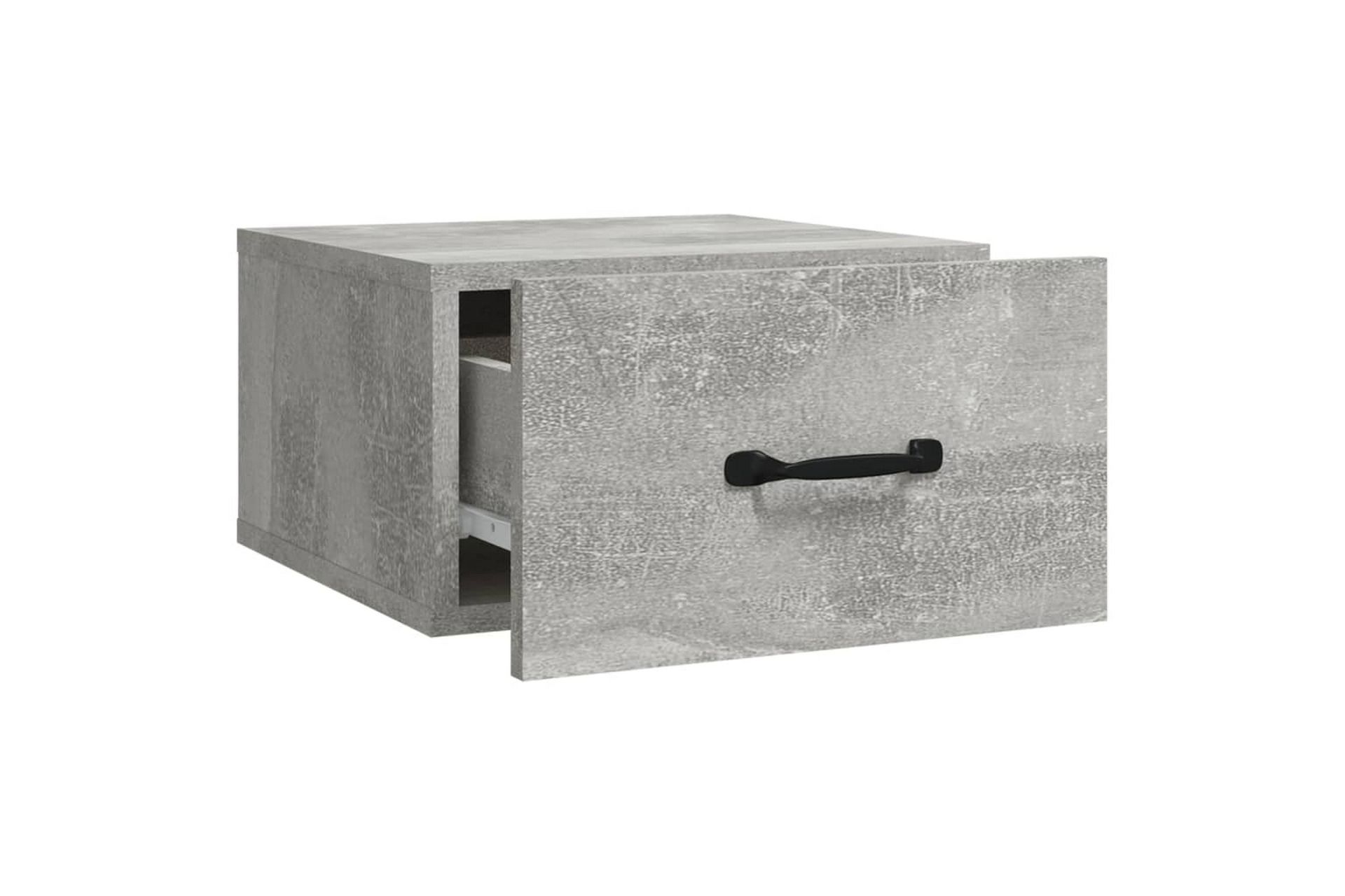 beBasic Veggmontert nattbord 2 stk betonggrå 35x35x20 cm - GrÃ¥ - Møbler - Bord - Avlastningsbord - Sengebord & nattbord