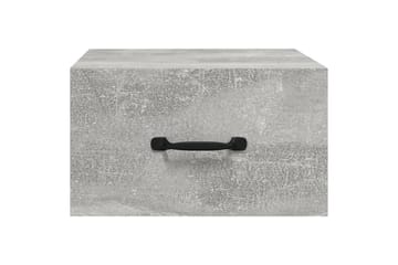 beBasic Veggmontert nattbord 2 stk betonggrå 35x35x20 cm - GrÃ¥ - Møbler - Bord - Avlastningsbord - Sengebord & nattbord